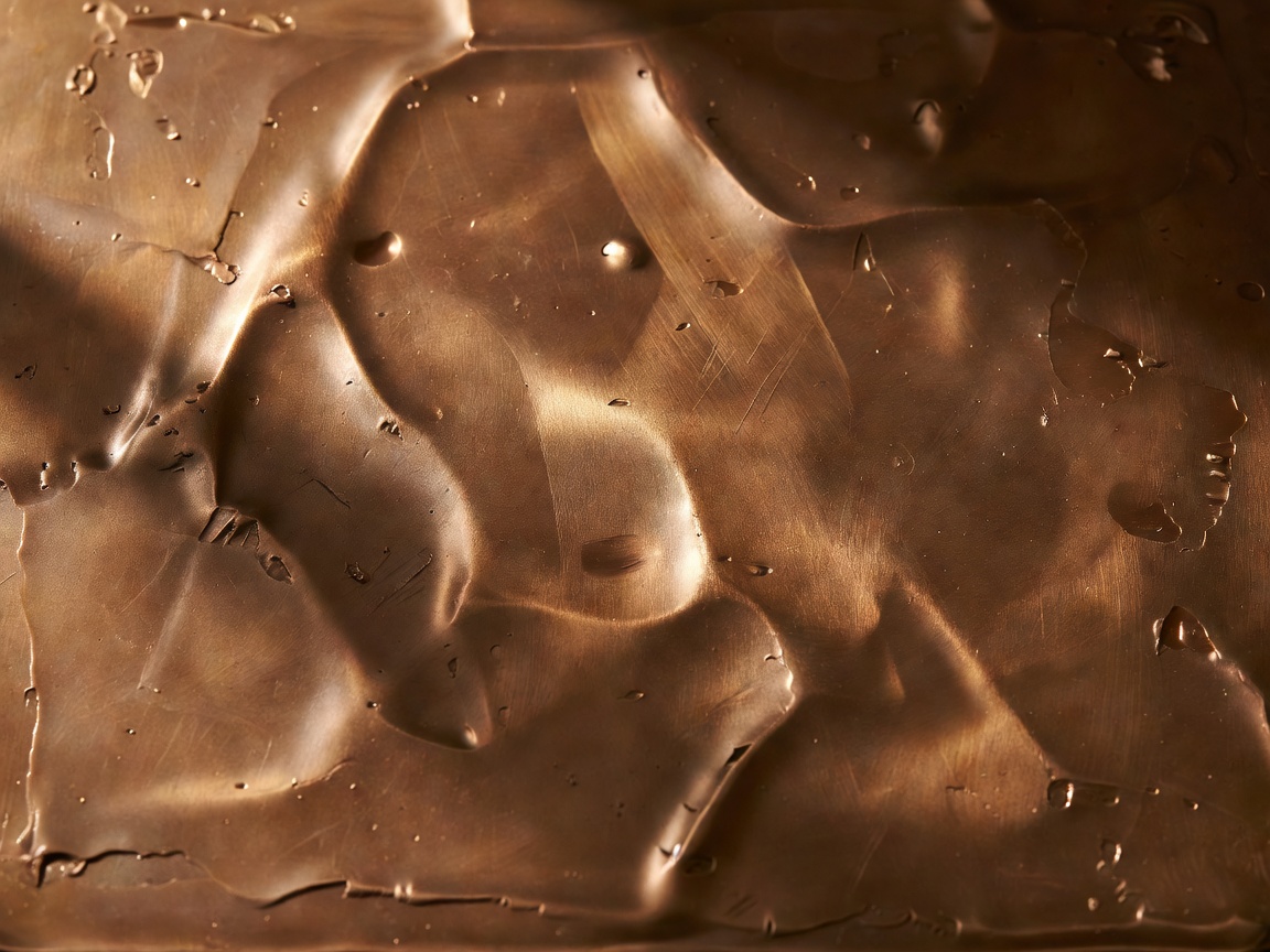 Cast architectural bronze metal sheet with hand-rubbed wax finish